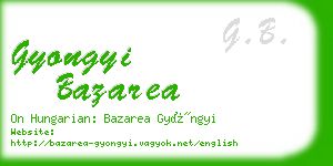 gyongyi bazarea business card